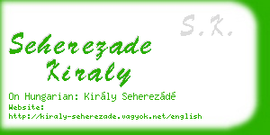 seherezade kiraly business card