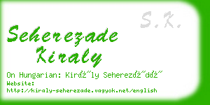 seherezade kiraly business card